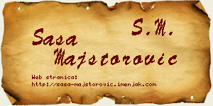 Saša Majstorović vizit kartica
